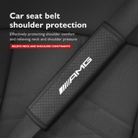 Leather Car Seat Safety Belt Soft Protector Shoulder Strap Pad For AMG A B C E S G Class W201 W210 W108 W205 W203 W204 C180