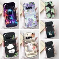 For Nothing Phone 3A A059 Case Cute Cartoon Panda Astronaut Soft Silicone Matte Black Cover For Nothing Phone3a Pro A059P Fundas