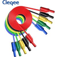 Cleqee P1050-1 Multimater Silicone Test Lead 4mm Banana Plug Soft Cable Safe Stackable Male Plug 1M Wire