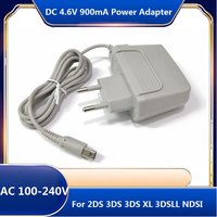 Home Wall Travel Replacement Charger 100V-240V To 4.6V 0.9A AC Power Supply Adapter for Nintendo New 3DS 2DS XL LL DSi