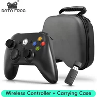 DATA FROG Wireless Game Controller Dual Vibration Turbo Gamepad For 360 Slim & PC Windows Controller/Controller+Case/Case