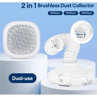 130W Brushless Double Use Nail Dust Extractor With Tube Elbow Nail Dust Collector Nail Art Manicure Powerful Vacuum Cleaner