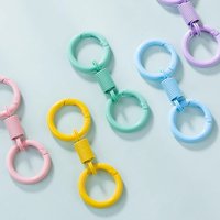 Kawaii Macaroon Keychain Girl Cute Key Ring Buckle Holder Kids Jewelry Candy Color Accessories Bag Charm Pendant Besties Gift