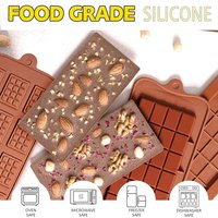 Silicone Break Apart Chocolate Molds, Set of 4 Flexible Non-Stick Silicone Candy Protein and Energy Bar Molds for Mini Rectangle