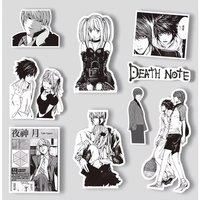 65PCS Anime Death Note Stickers Black White Decals Decoration DIY Scrapbook Luggage Laptop Bike Suitcase Graffiti Gift
