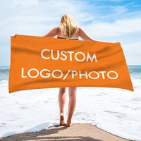 Personalized Beach Towel Custom Photos/Logo Microfiber Towel Thin Quick Dry Absorbent for Beach Swimming Yoga Bath Sports