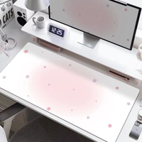 Leather Desk Pad Protector FULL Screen Star Gradient Y2K Gilr Mouse Pad Office Desk Mat Waterproof Non-Slip PU Desk Blotter Pad