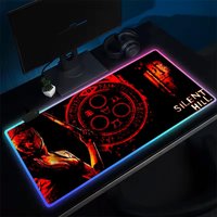 Silent Hills Mouse Pad Anime Gaming Mouse Pad LED Table Pads Backlit Rubber Desktop XXL RGB Desk Mats