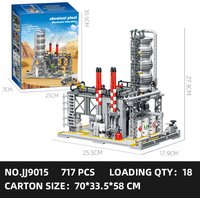 JJ9015 Chemical Plant Series 717PCS Natural Gas Laboratory DIY Model Assembly Children's Educational Building Blocks Toys