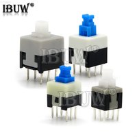 10PCS/LOT 5.8*5.8 7*7 8*8 8.5*8.5mm Self Locking Push Tactile Power Micro Switch Kit 6 Pin Button Switches