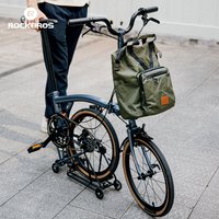 ROCKBROS 11.5L Capacity Crossbody Multifunctional Handbag Bicycle Bag Folding Bicycle Backpack with Extended Zipper For Brompton