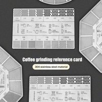 Coffee Grind Size Reference Card, Powder Thickness Comparison Scale for Grinder Calibration, Barista Tool