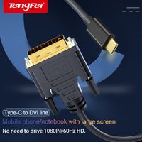 USB C to DVI Cable 1080P Mirroring Type-C Converter PC Laptop Tablet Phone to TV Monitor Projector Screen