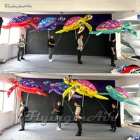 2.5m Fantastic Parade Performance Walking Inflatable Turtle Puppet Controlled Blow Up Sea Animal Balloon For Event Show