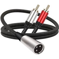 XLR Male/Female To Dual RCA Male Cable Clear Audio Signal Transmission Audio Cable Adapter for Headphone Amplifier Mic