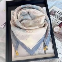 Luxury Magnetic Silk Scarf - Lightweight Breathable Square Scarf with Anti-UV, Summer Beach Fashion Accessory