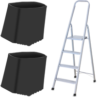 2Pc Ladder Feet Rubber Covers 2X4cm Foot Pads for Stairs Foldable Step Ladder Anti Skid Floor Telescoping Ladder Protector Step