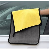 Car wash towel, microfiber coral fleece double-sided car towel, thickened absorbent car cleaning car wash rag