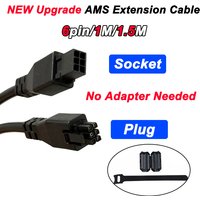 New Upgrade For Bambu lab AMS lite 1M/1.5M 6-pin Extension Cable For A1/A1 mini /H2 Series/x1p1 3D printer
