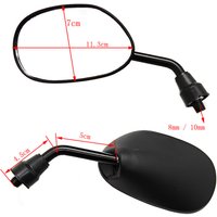 AliExpress NONE 2Pcs 10mm 8mm Universal Motorcycle Motocross Scooter E-bike Racing Motorbike Side Mirror Rear Convex Mirrors Accessories