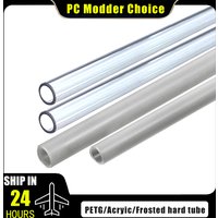 Transparent /Frosted PMMA Acrylic Frosted Watercooling Hard Pipe, PETG Rigid Pipe OD 14mm 16mm For Computer Watercooler 500MM