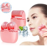Cool Facial Eye Massage Face Ice Roller Double Roller Relieve Fatigue Pain Redness Skin Tighten Face Lift Reduce Swell Iceroller