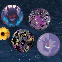 Anime Game Cartoon-G-Gengars Creative Tinplate Soft Button Pins Animal Icon Brooch Lapel Backpack Badge Accessories Pin