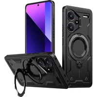 For Xiaomi Redmi Note 13 Pro Plus 5G Case Military Armor Shockproof 360° Rotating Magnetic Ring Stand TPU Plastic Phone Cover