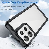 For Motorola Moto G75 5G XT2437 Case Heavy Duty Drop Protection Silicone Bumper Clear Back Cover Hard Case for Moto G75 MotoG75