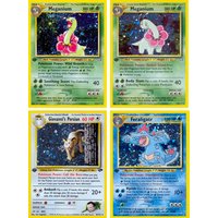 PKM Cards 1996 base-set Flash Card Discovery/Neo Genesis Series Meganium Bellossom Trading Card Christmas Present Playing Card