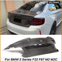 Dry Carbon Fiber For BMW F22 F87 M2 M2C Coupe 2015-2019 Rear Bumper Trunk Lid Tail Spoiler Gate Cover Trim Car Bodykits FRP