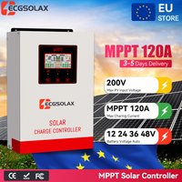 ECGSOLAX 120A MPPT Solar Charge Controller 20V tot 80V Auto PV Max Input 250V Ingebouwde slimme ventilator Solar Panel Regulator Controller voor 12V 2