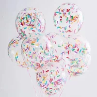 10Pcs 12inch Ice Cream Confetti Balloon Kit, vivid party balloons, perfect for summer themed events, holiday gathering