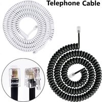 0.5-3m Phone Cord Landline Uncoiled Coiled Landline Telephone Handset RJ11 RJ9 Cord Line Cable RJ9 4P4C Telephone Cable
