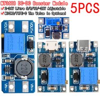 5PCS MT3608 DC-DC Step Up Converter Booster Power Supply Module Boost Step-up Board MAX output 28V 2A
