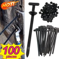 Nylon Cable Tie Buckle Through-Core Fixed Nail Cable Tie Buckle Self-Locking Zip Ties for Car Mudguard Fender Inner Lining Trunk