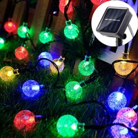 LED Solar Light String Festoon Bubble Ball Outdoor Fairy Solar Garland Lamp Wedding Party Holiday Balcony Christmas Decoration