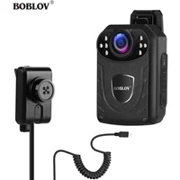 BOBLOV KJ21 Pro Body Cam 2.4G Remote Control Touch Screen HD1296P KJ21 Updated Body Camera Mini Camera Extra Lens BodyCam