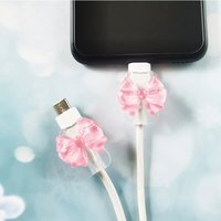 Korea Cute 3D Bow Change Charger Protector Cover Charger Line Protectors Organizer Winder Protector Cover Accessories