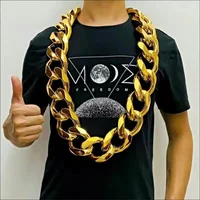 Photo props simulation large chain acrylic UV electric gold plated large necklace super thick necklace party fashion jewelry