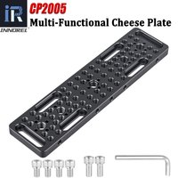 INNOREL CP2005 20*5cm Multi-Functional Cheese Plate with 1/4" & 3/8" Threads and Built-in ARRI Locating Holes for Camera Tripod