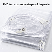 PVC Transparent Waterproof Tarpaulin Thickened Rain Tarpaulin for Flower Cultivation and Heat Preservation Transparent Rainproof