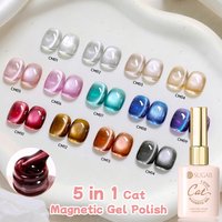 UR SUGAR 5-in-1 15ml Cat Magnetic Gel Polish 1-Step No Base No Top Coat Dry UV LED Nail Gel Long Lasting Easy Apply