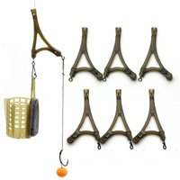 10pcs Carp Fishing Accessories Anti Tangle System for Method Feeder Cage Rigs Tool Side Bends Swivel Fish Tackle Equipment