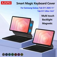 Magnetic Magic Keyboard For Samsung Galaxy Tab S11 Ultra 14.6" Protective Case For Tab S11 2025 11 Inch TrackPad Keyboard Cover