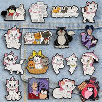 Cute Black Cats Enamel Pins Cartoon Cat Brooches for Backpack Kawaii Animal Badges for Women Cat Lovers Fashion Jewelry Gift