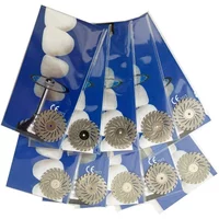 AG 1/5pcs Dental Diamond Disc Disks Double Sided Grit Cutting Disc Tool Thickness Dental Lab 190/220/450/500