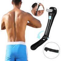 Men's portable back shaving razor, body shaving trimmer, foldable long handle, extendable beauty salon hair removal machine