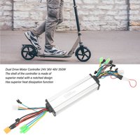 24V/36V/48V 350W Electric Scooter Motor Dual Drive Controller with Waterproof Display Panel Speed Dual Drive Controller Kit