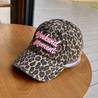 Y2K Retro Leopard Print Fisherman Hat Baseball Cap Adjustable Sun Hat Casual Sun Hat Trendy Fashionable Outfit With Pink Slogan